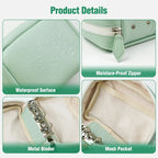 Organisateur Multifonction 14 Pochettes Détachables – Classeur de Rangement en Cuir PU pour Pilules, Bijoux et Accessoires