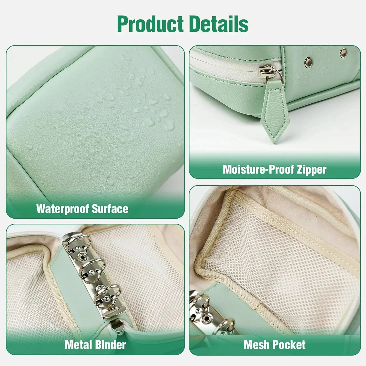 Organisateur Multifonction 14 Pochettes Détachables – Classeur de Rangement en Cuir PU pour Pilules, Bijoux et Accessoires