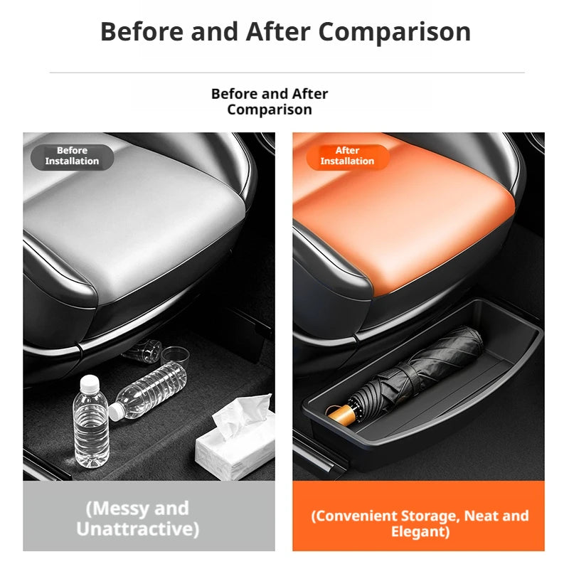 Lot de 2 Bacs de Rangement Sous Siège de Voiture – Organisateurs Amovibles Universels pour Essentiels