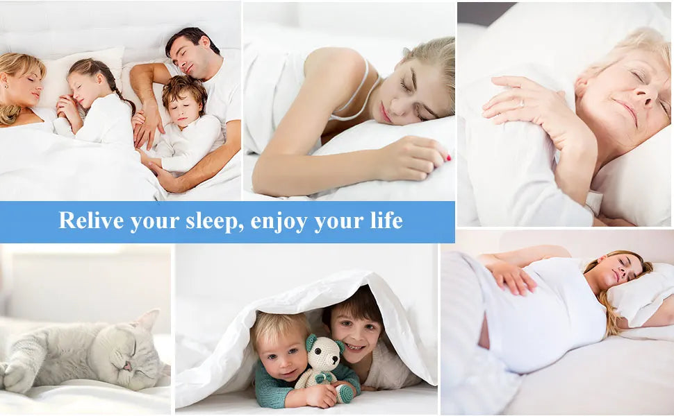 Lot de 2 Taies d'Oreiller Imperméable Hypoallergénique et anti-acariens