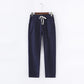 PANTALON EN COTON ET LIN POUR FEMME - TAILLE ÉLASTIQUE