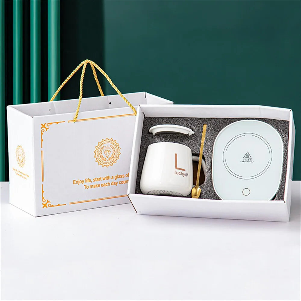 Ensemble Mug + Chauffe Tasse USB - Idée Cadeau