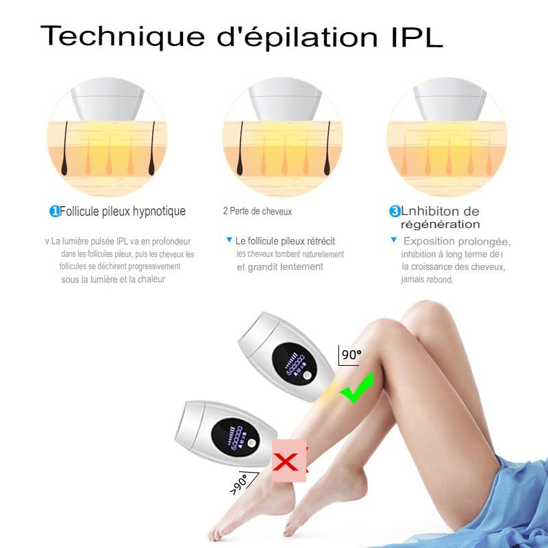 Epilateur laser à lumière pulsée intense