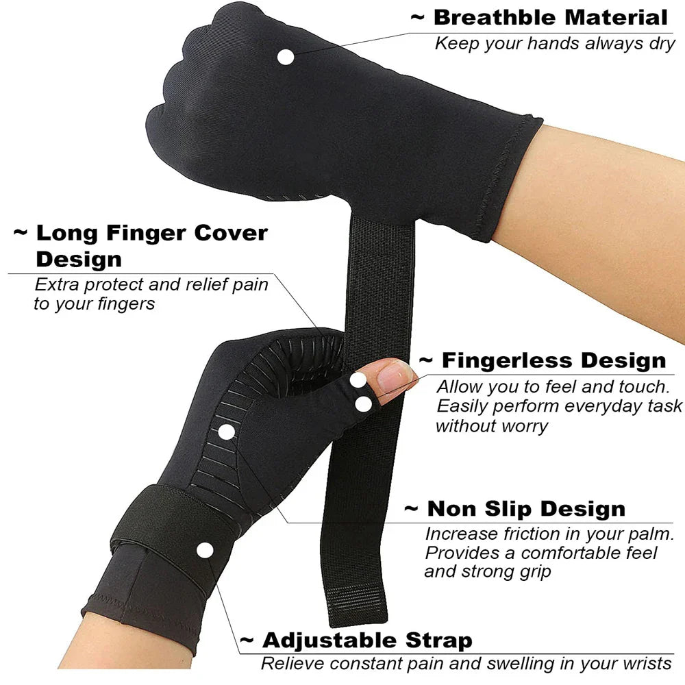 Gants de thérapie anti-arthrose réglables