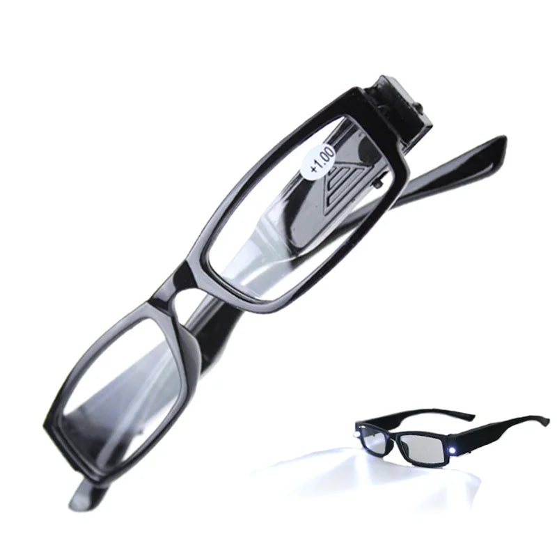 Lunettes Loupe LED 3en1 — grossissement 180%, lecture, couture, anti-lumière bleue