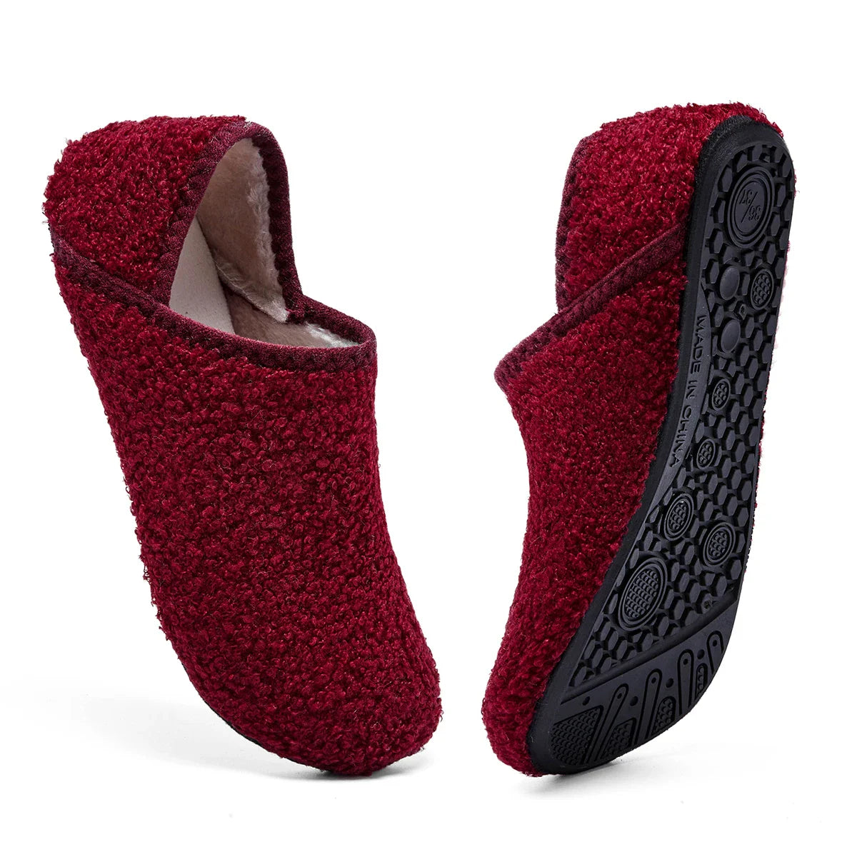 Pantoufles Chaudes en Coton Antidérapantes Hiver