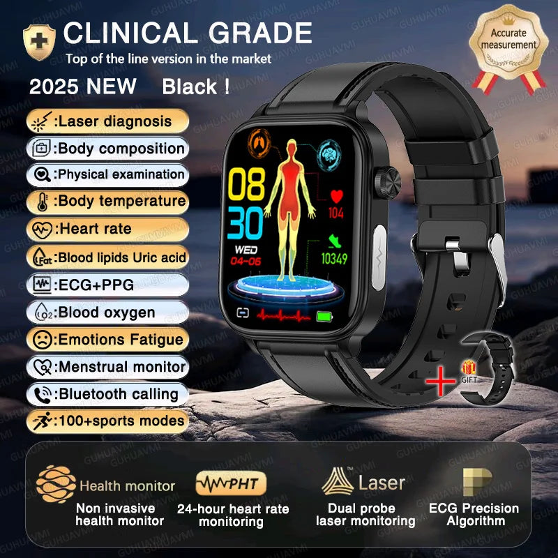 Montre Intelligente Santé – Rythme, Oxygène & Température