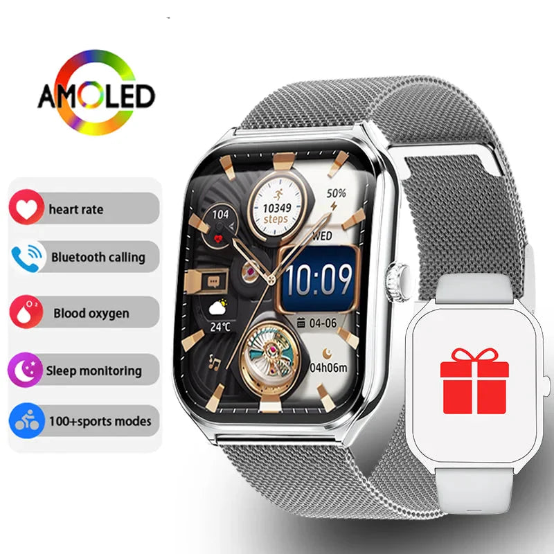Montre Connectée Ultra Fine - Écran AMOLED HD 1.96"