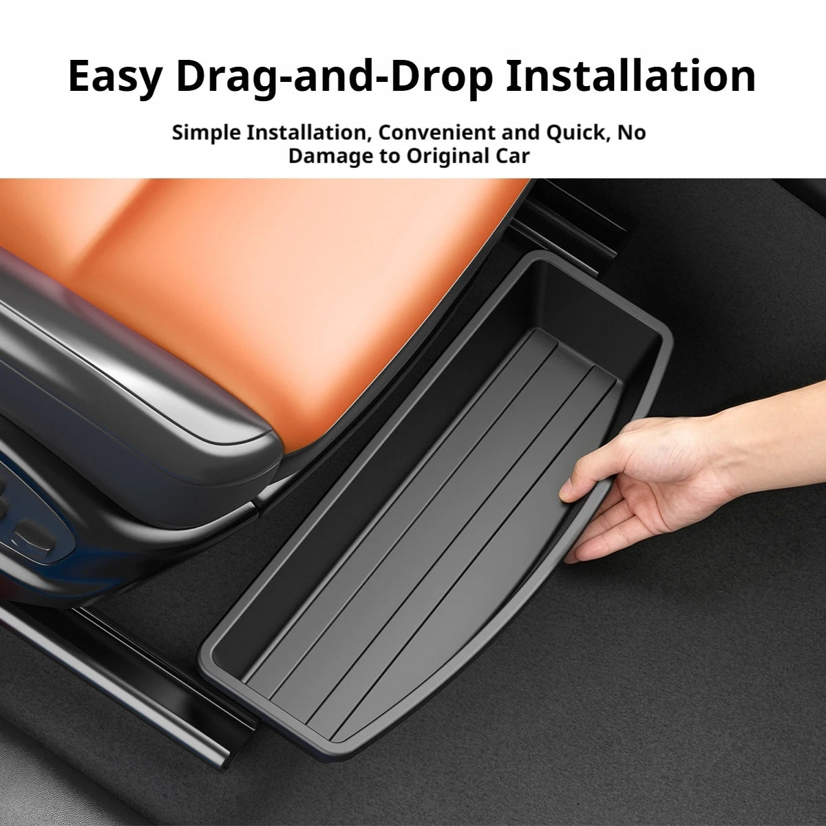 Lot de 2 Bacs de Rangement Sous Siège de Voiture – Organisateurs Amovibles Universels pour Essentiels