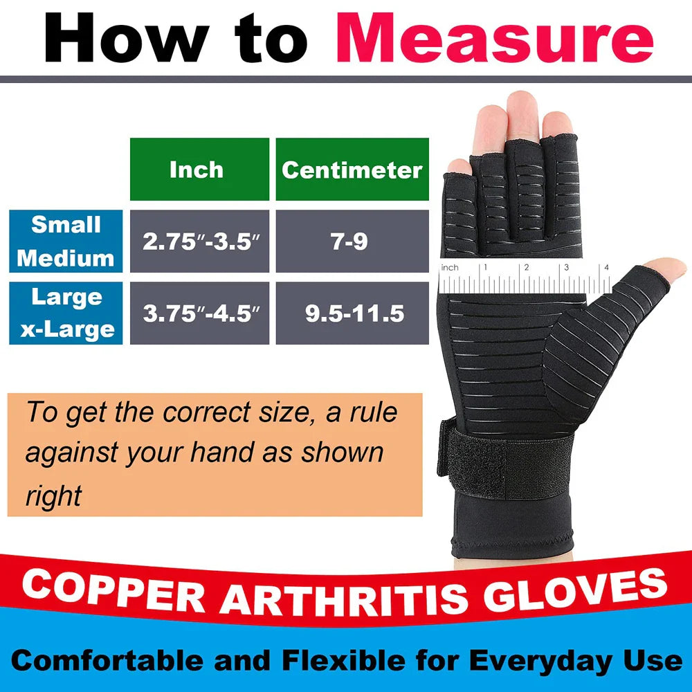 Gants de thérapie anti-arthrose réglables