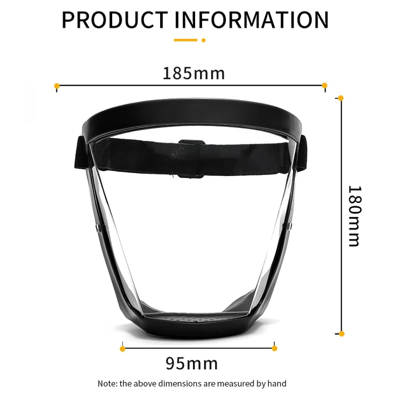 Visière de Protection Faciale Intégrale Anti-Projections