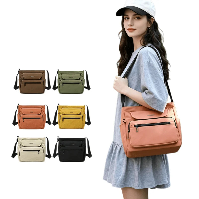 Sac à Main Femme en Nylon Léger – Grande Capacité, Multi-Compartiments, Bandoulière & Voyage