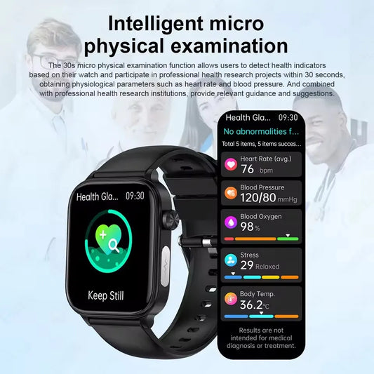 Montre Intelligente Santé – Rythme, Oxygène & Température