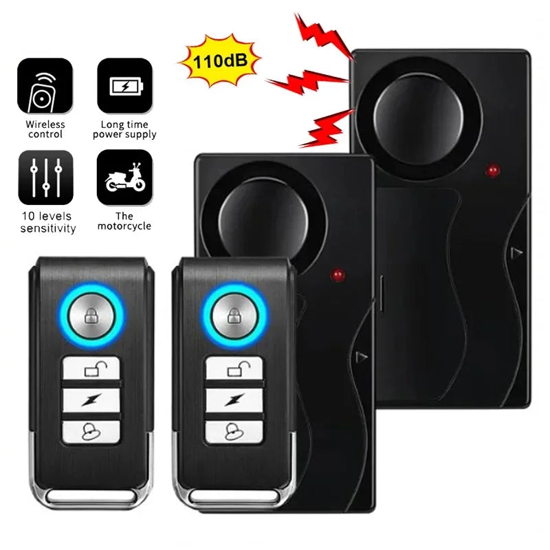 Alarme Antivol Sans Fil Vélo et fenêtre – 110 dB & Télécommande