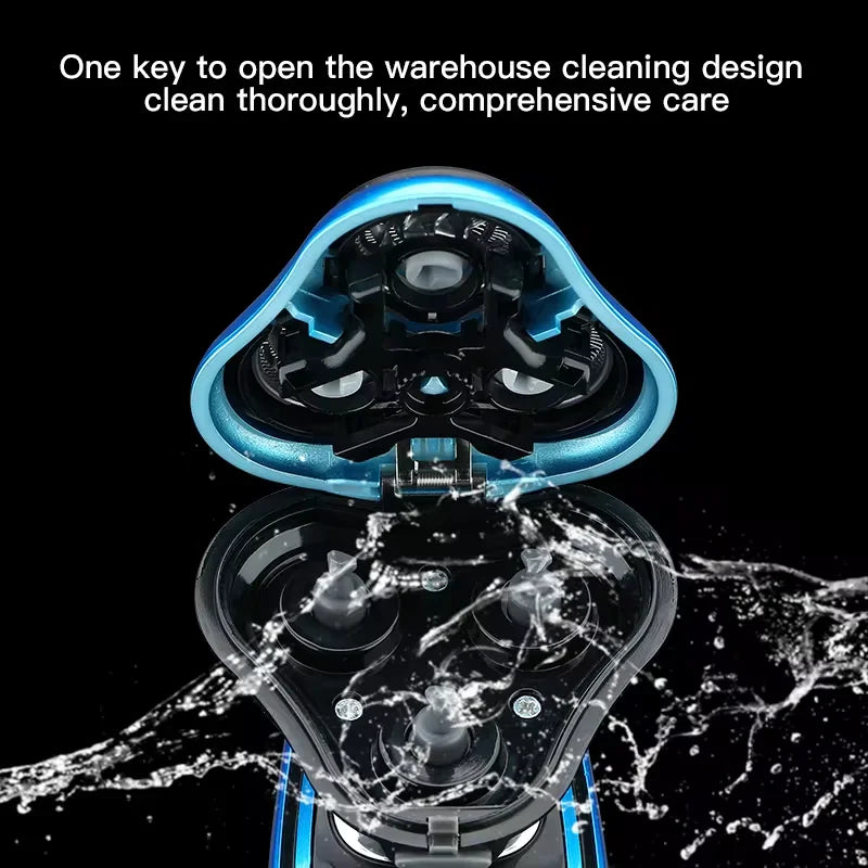 Rasoir Électrique 3-en-1 Étanche Rechargeable