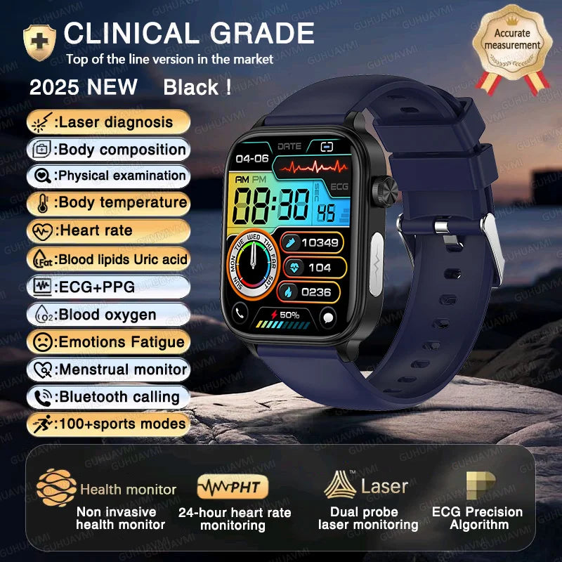 Montre Intelligente Santé – Rythme, Oxygène & Température