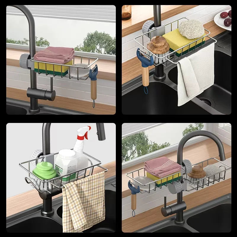 Range-Évier Suspendu – Panier Inox Réglable