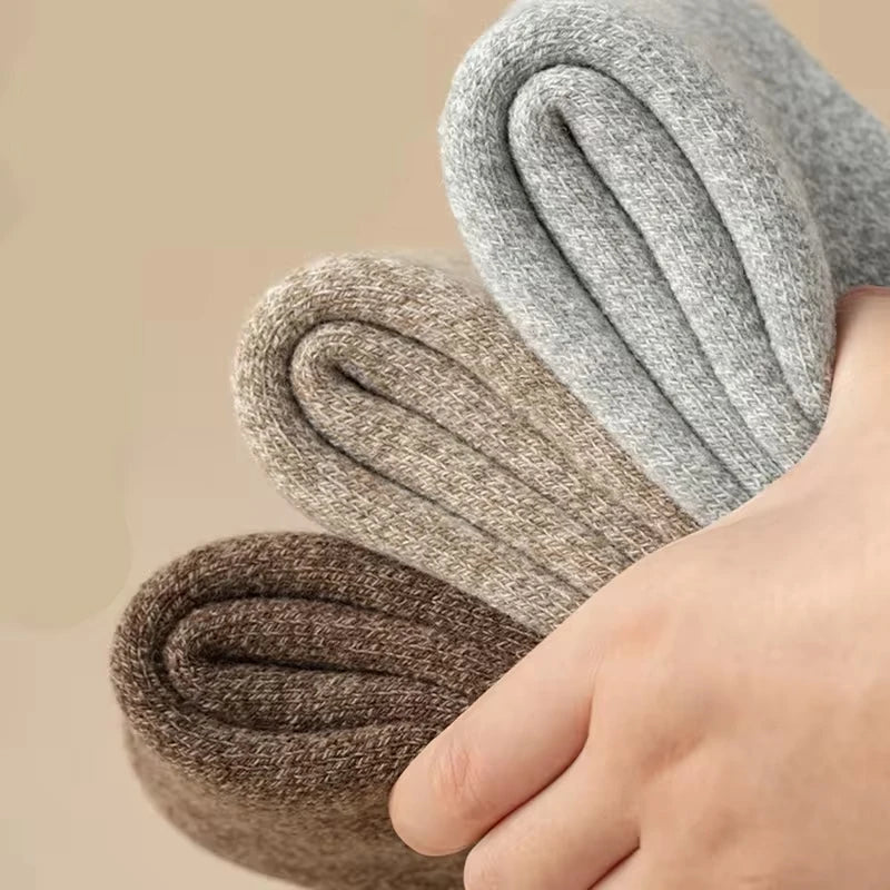 Lot de 3 Paires de Chaussettes Thermiques Femme en Coton – Épaisses, Douces & Chaudes pour l’Hiver