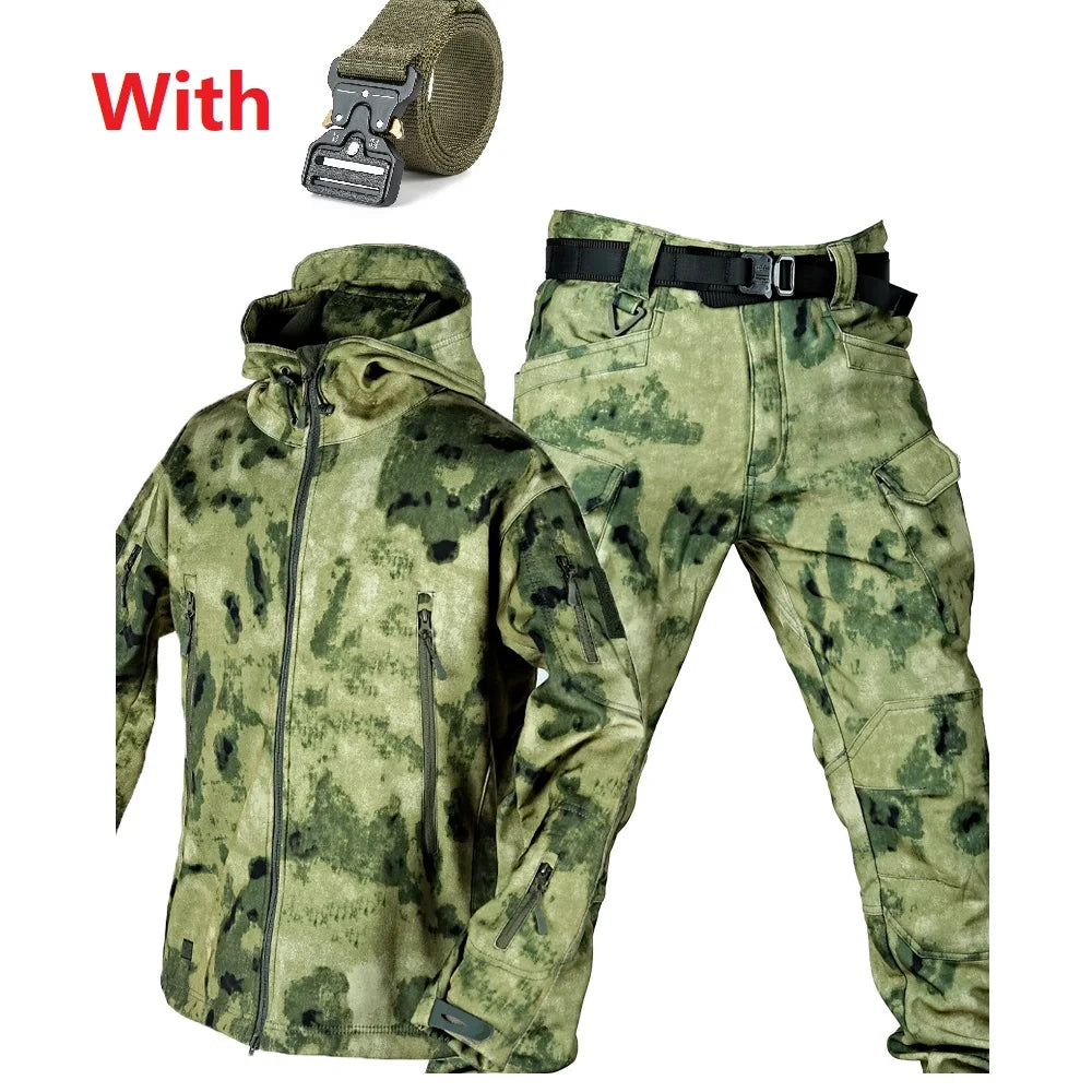 Ensemble Veste et Pantalon Militaire imperméable + Ceinture tactique OFFERTE