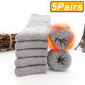 5 Paires de Chaussettes en laine mérinos Chaudes et confortables