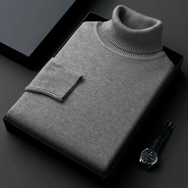 Pull à col roulé vintage pour hommes