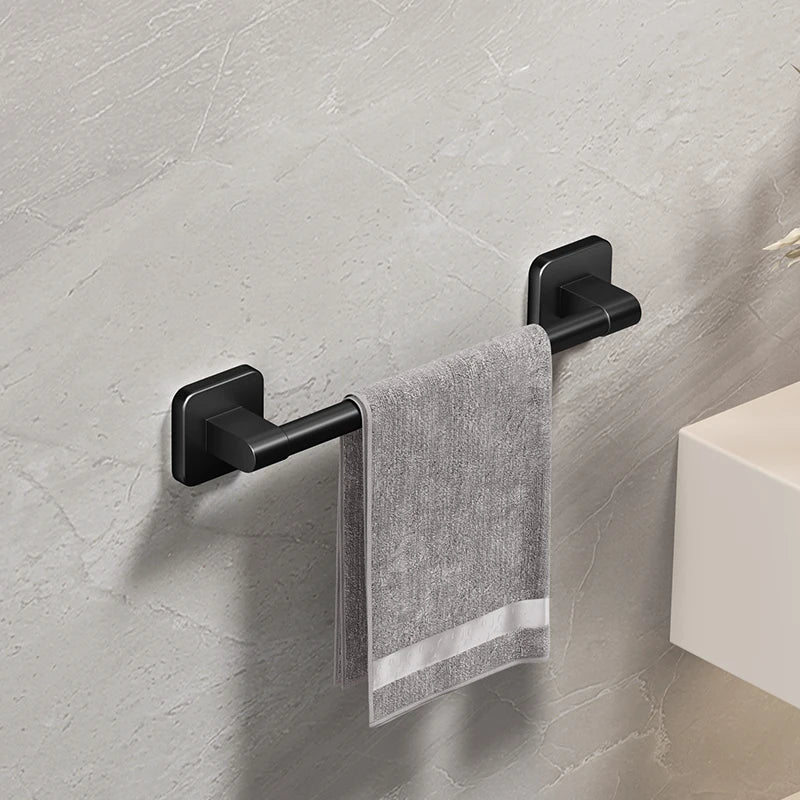 Barre Porte-Serviettes Auto-Adhésive – Noir Mat