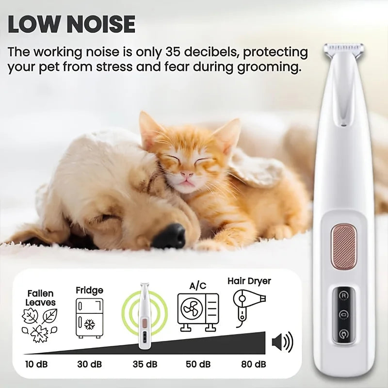 Mini Tondeuse de Toilettage pour Chat & Chien – Rechargeable USB, Silencieuse & Précise – Pour Pattes et Zones Sensibles