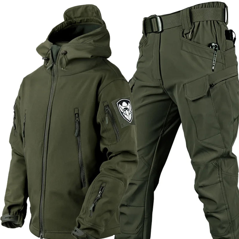 Ensemble Veste et Pantalon Militaire imperméable + Ceinture tactique OFFERTE