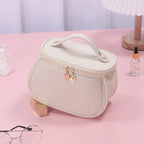 Trousse de Toilette en Cuir PU - Praticité & Grande Capacité