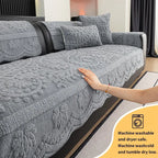 Jeté de Canapé en Peluche Épaisse – Housse Chaude & Antidérapante – Protection Moderne pour Automne/Hiver