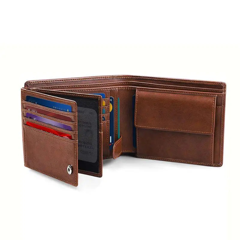Portefeuille Anti-RFID en Cuir PU Grande Capacité - Homme