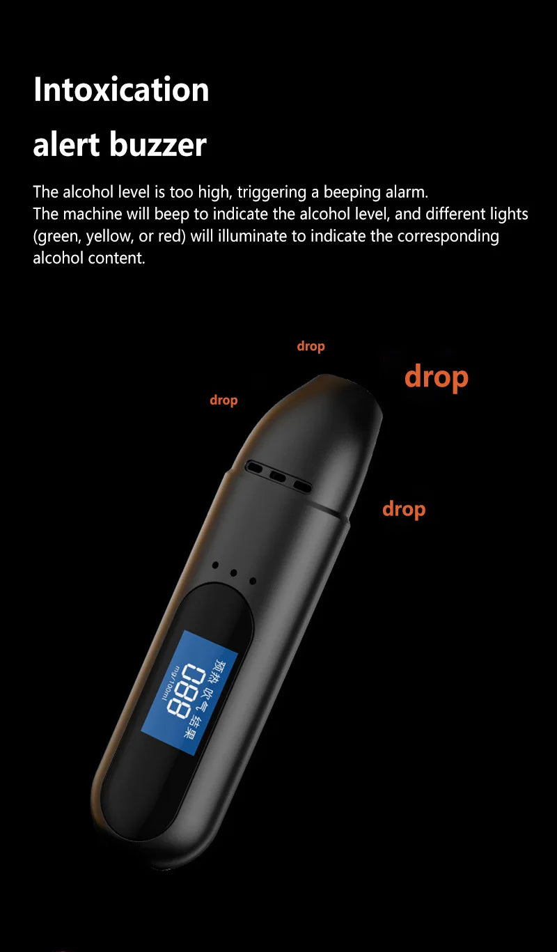 Alcootest Numérique Portable Haute Précision Écran LCD - Sécurité Routière