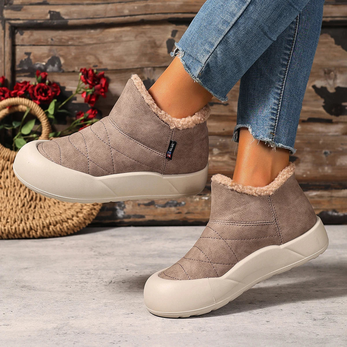 Bottines Décontractées Doublées Polaire - Antiglisse