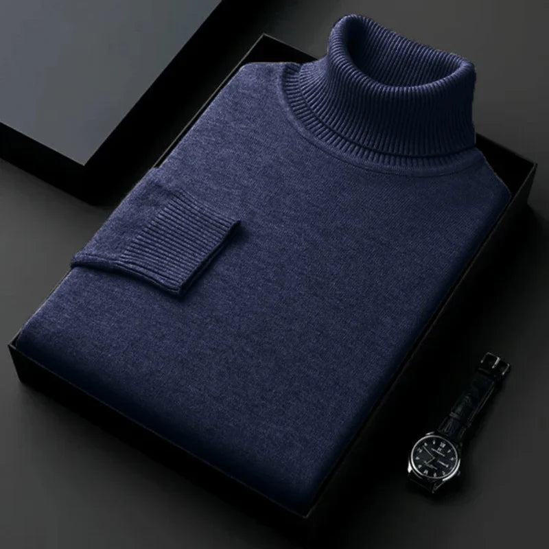 Pull à col roulé vintage pour hommes