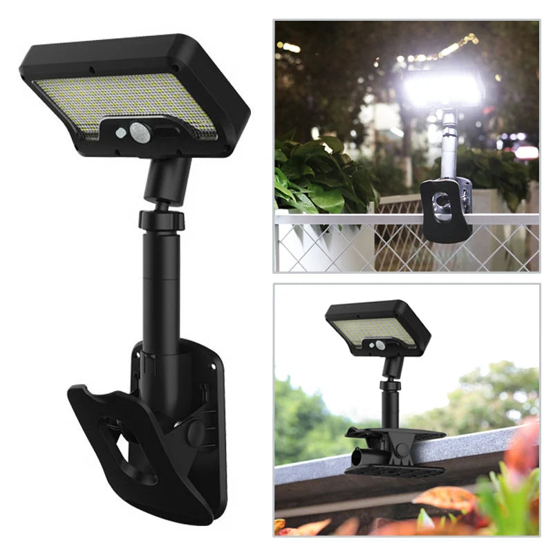 Lumière Solaire à Clip à Détecteur de Mouvement 360° & 4 Modes d'Éclairage