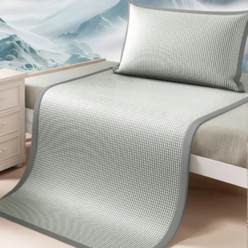 Tapis de Lit Rafraîchissant – Effet Soie Glacée et Tissu Respirant pour les Nuits d’Été