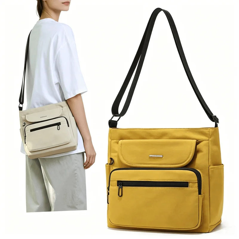 Sac à Main Femme en Nylon Léger – Grande Capacité, Multi-Compartiments, Bandoulière & Voyage