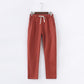 PANTALON EN COTON ET LIN POUR FEMME - TAILLE ÉLASTIQUE