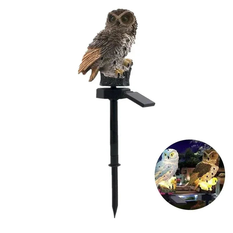 Lampe Solaire Décoration jardin Chouette réaliste