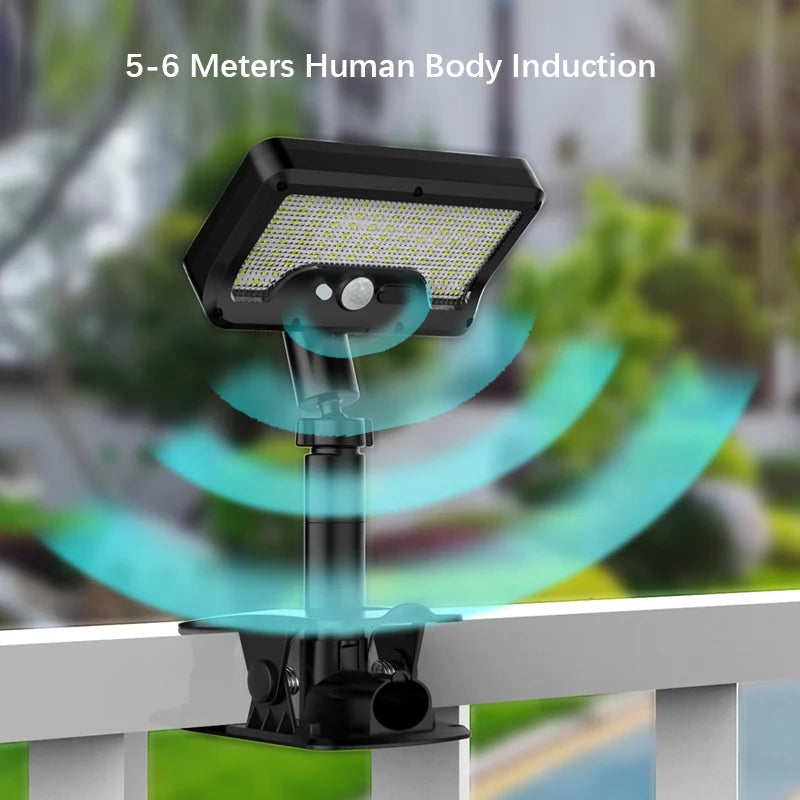 Lumière Solaire à Clip à Détecteur de Mouvement 360° & 4 Modes d'Éclairage