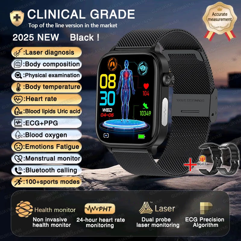 Montre Intelligente Santé – Rythme, Oxygène & Température