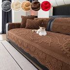 Jeté de Canapé en Peluche Épaisse – Housse Chaude & Antidérapante – Protection Moderne pour Automne/Hiver