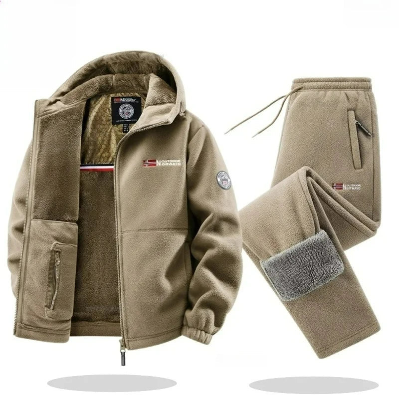 Ensemble NORWAY Gilet à Capuche et Jogging ULTRA chaud en Polaire - Homme