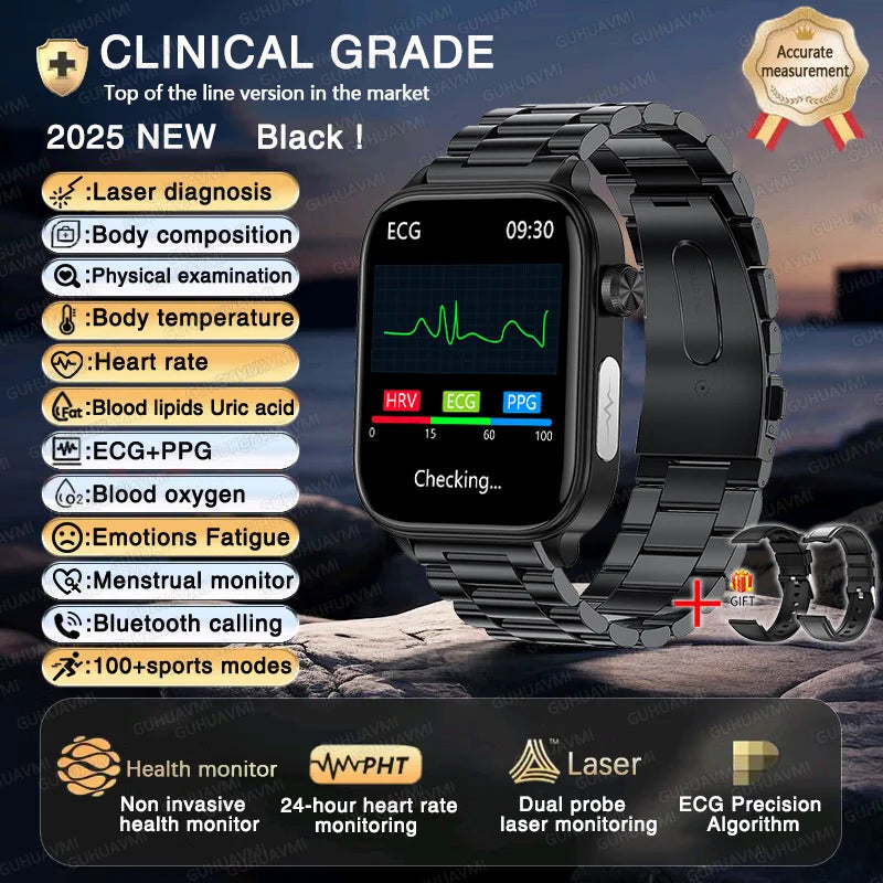 Montre Intelligente Santé – Rythme, Oxygène & Température