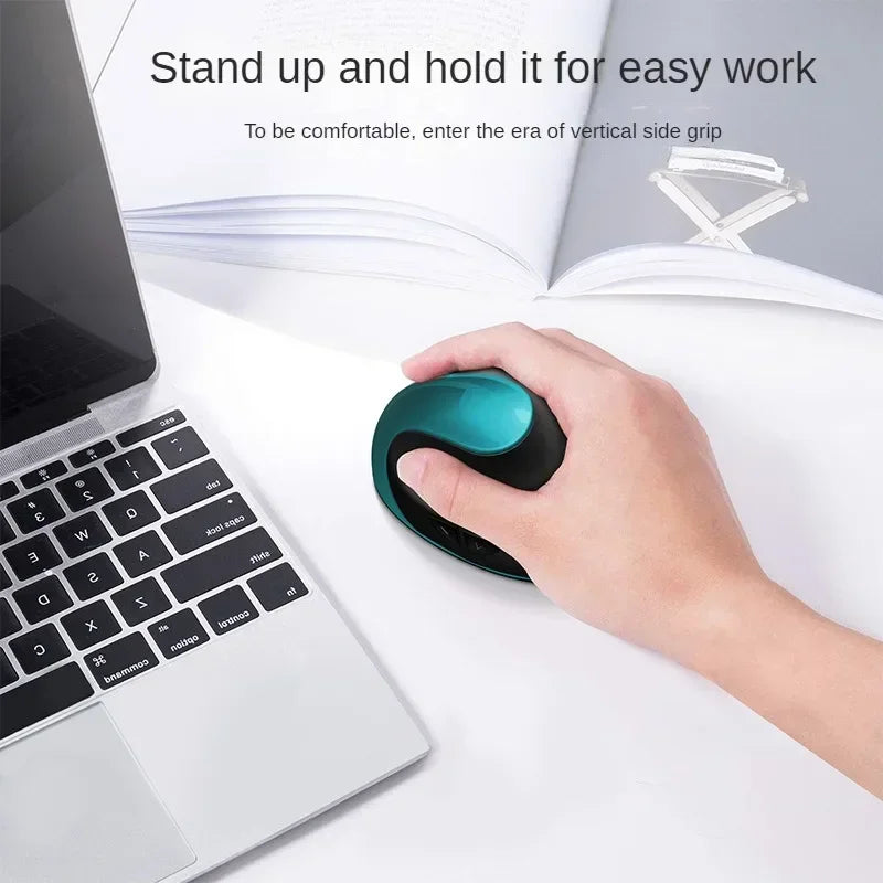 Souris verticale ergonomique sans fil rechargeable — 2.4G, USB, 1600 DPI, 6 boutons