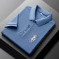 Polo en piqué de coton avec broderie joueur