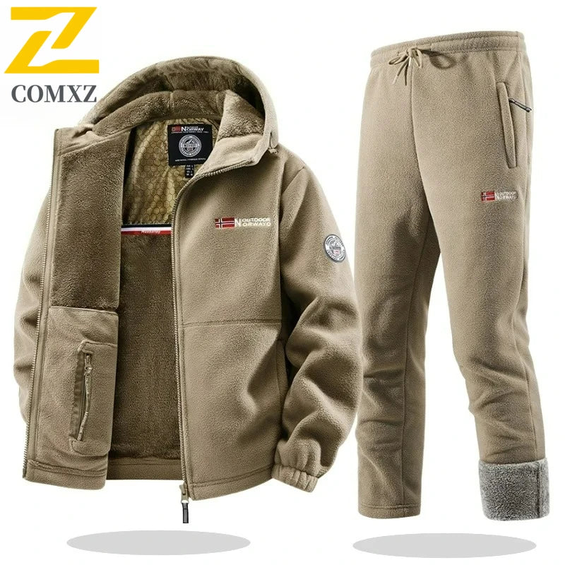 Ensemble NORWAY Gilet à Capuche et Jogging ULTRA chaud en Polaire - Homme