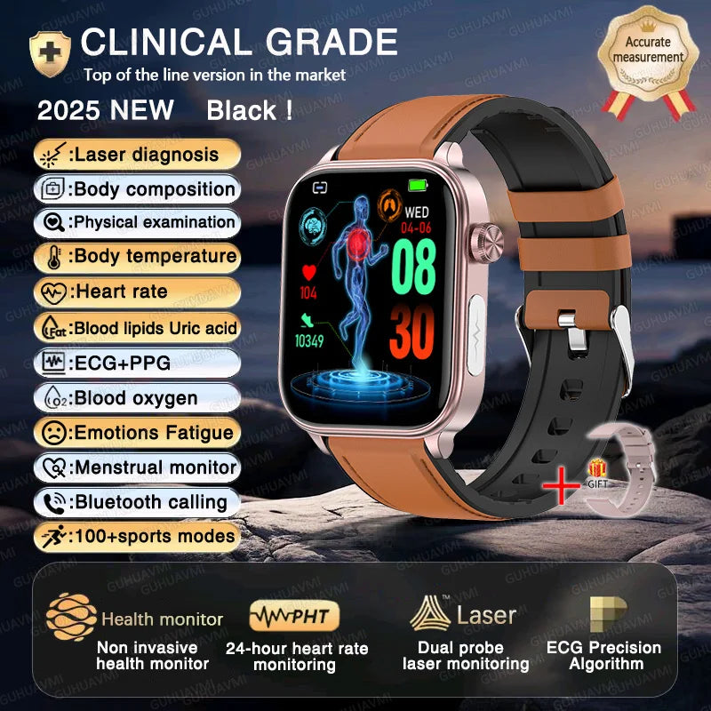 Montre Intelligente Santé – Rythme, Oxygène & Température