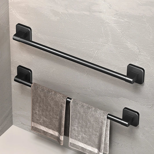 Barre Porte-Serviettes Auto-Adhésive – Noir Mat