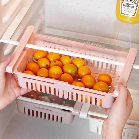 Tiroir Extensible pour Réfrigérateur – Fruits, Œufs & Snacks